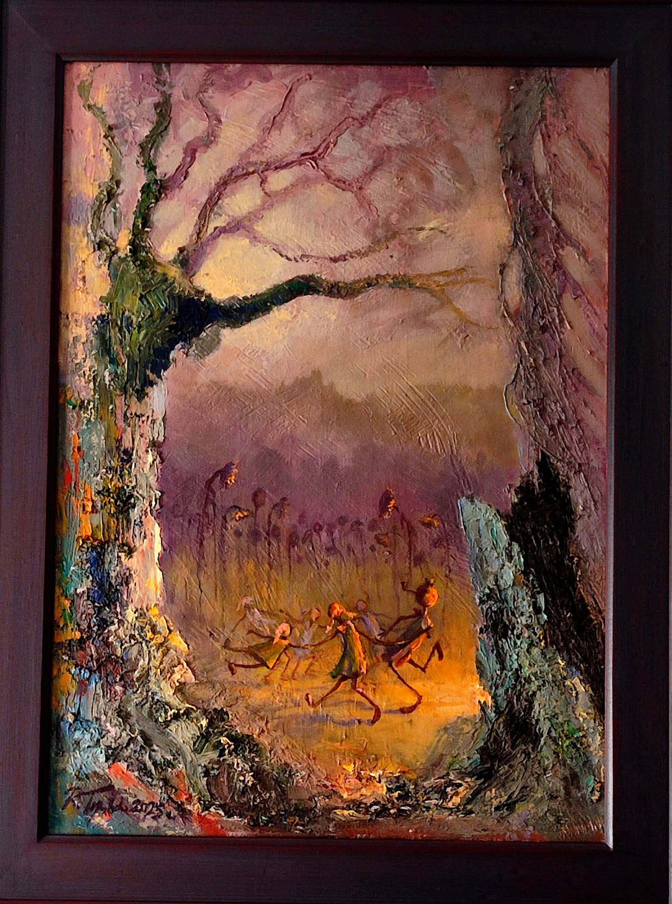 Ryszard Tyszkiewicz obraz Kółko graniaste z cyklu Wyliczanki - rymowanki, 2025 r., olej, płótno, wym. 70x50 cm.
